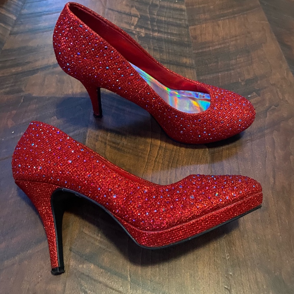 Red Silver Heels